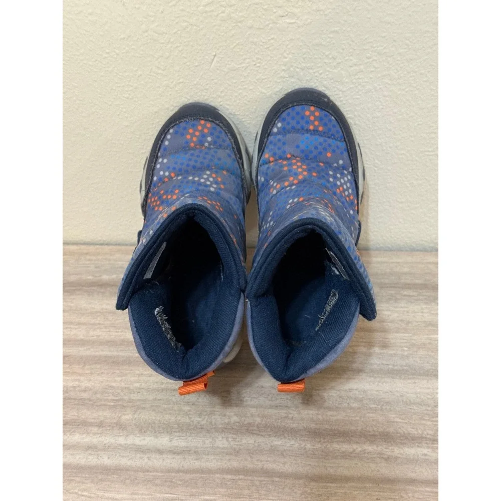 Merrell Kids Snow Boots 12M Navy Blue Orange Waterproof MK266130‎ Winter Play